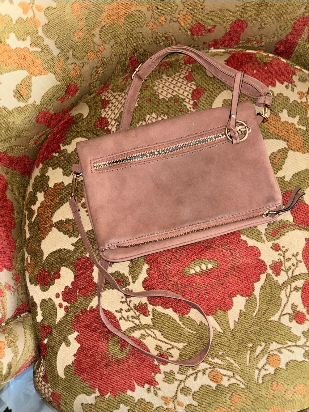VR NYC Dusty Rose Leather Crossbody Bag - Women